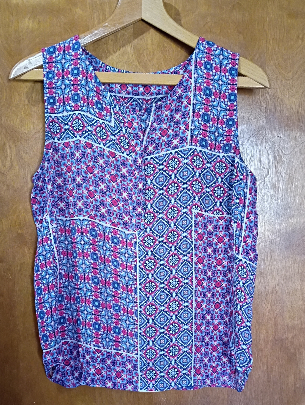 Women’s M Cute Sleeveless Printed Tank Top - Multicolor Casual Summer Cool